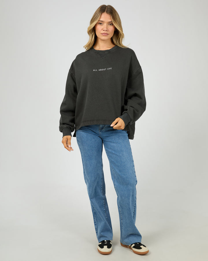 Aae Washed Box Crew Washed Black