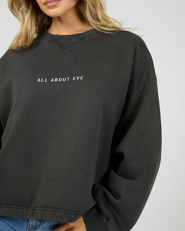Aae Washed Box Crew Washed Black