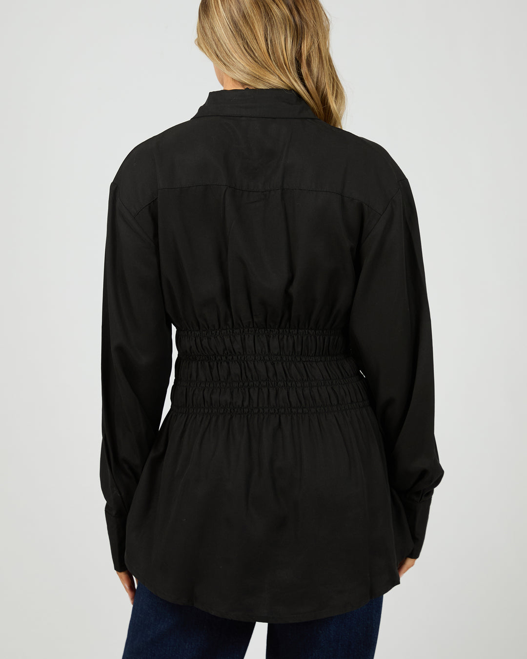 Aae Ruched Shirt Black