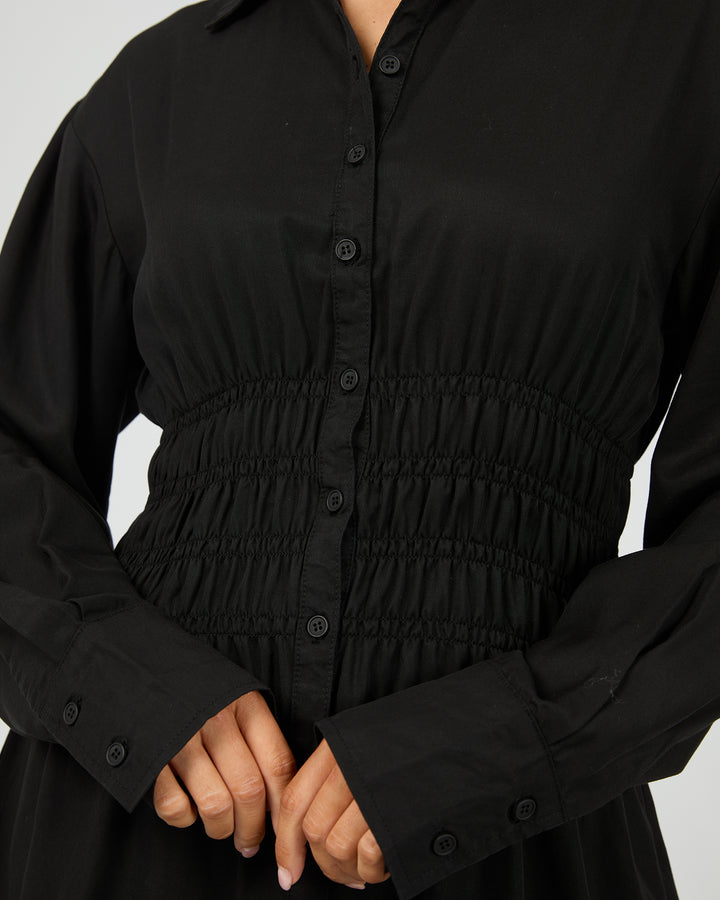 Aae Ruched Shirt Black