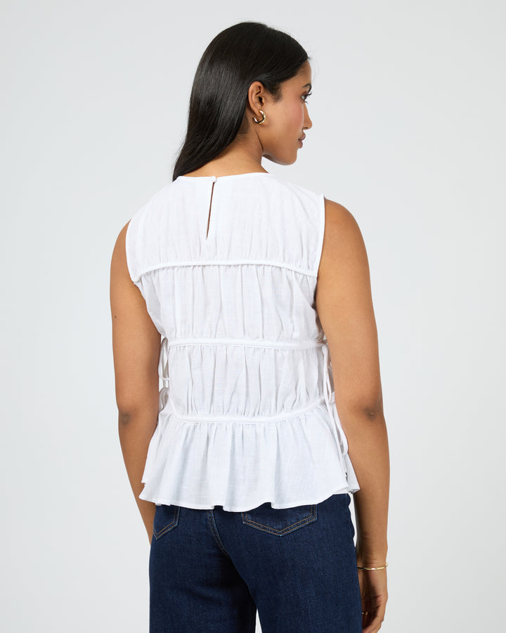 Lou Lou Tie Top White
