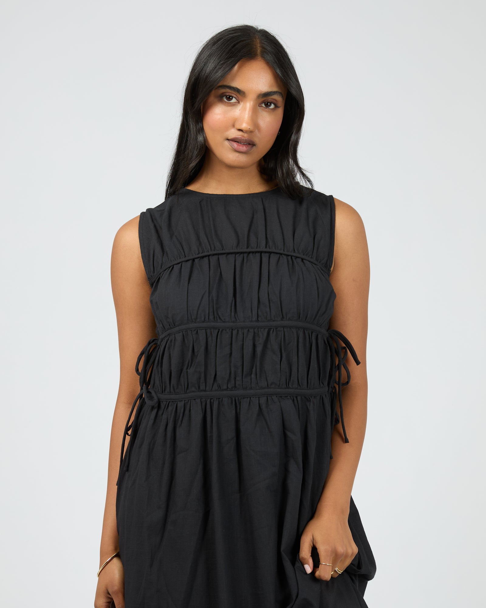 Lou Lou Tie Maxi Dress Black – All About Eve Clothing