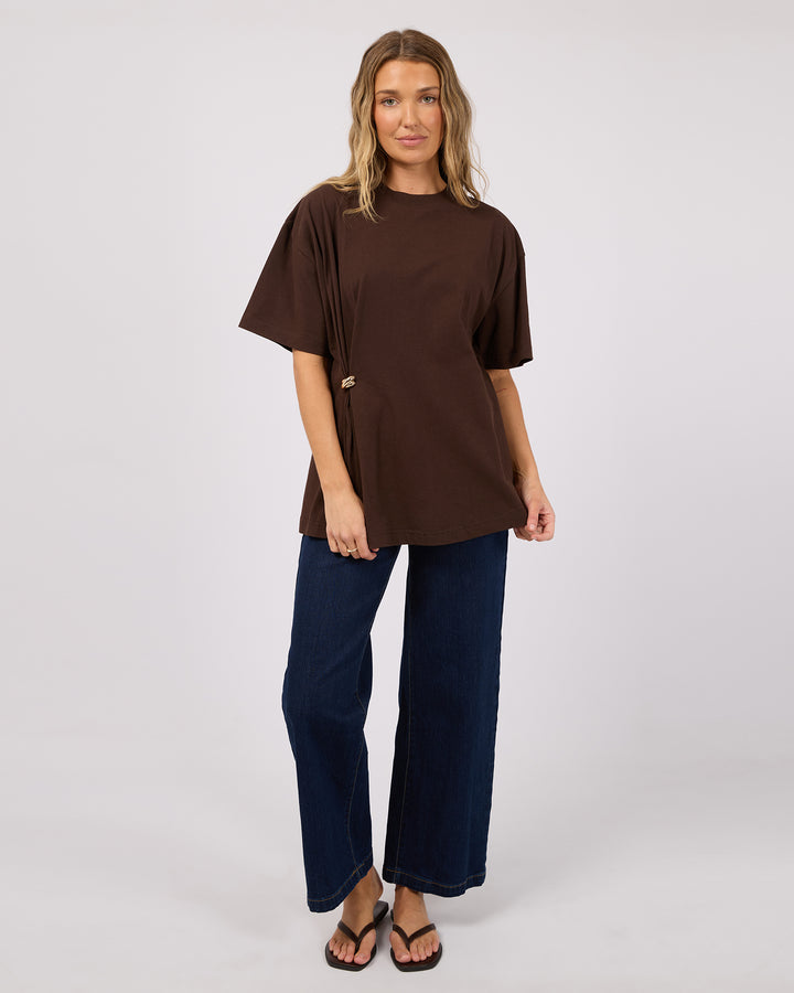 Aae Liv Gather Tee Brown