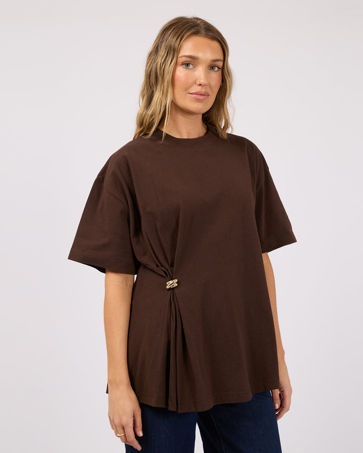 Aae Liv Gather Tee Brown