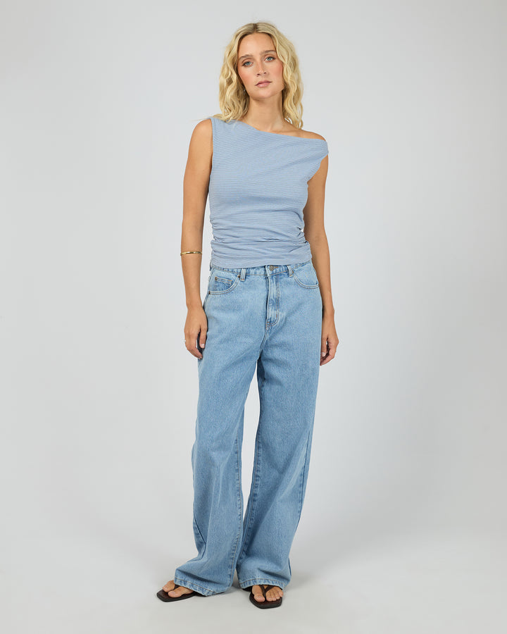 Kylie Stripe Top Blue