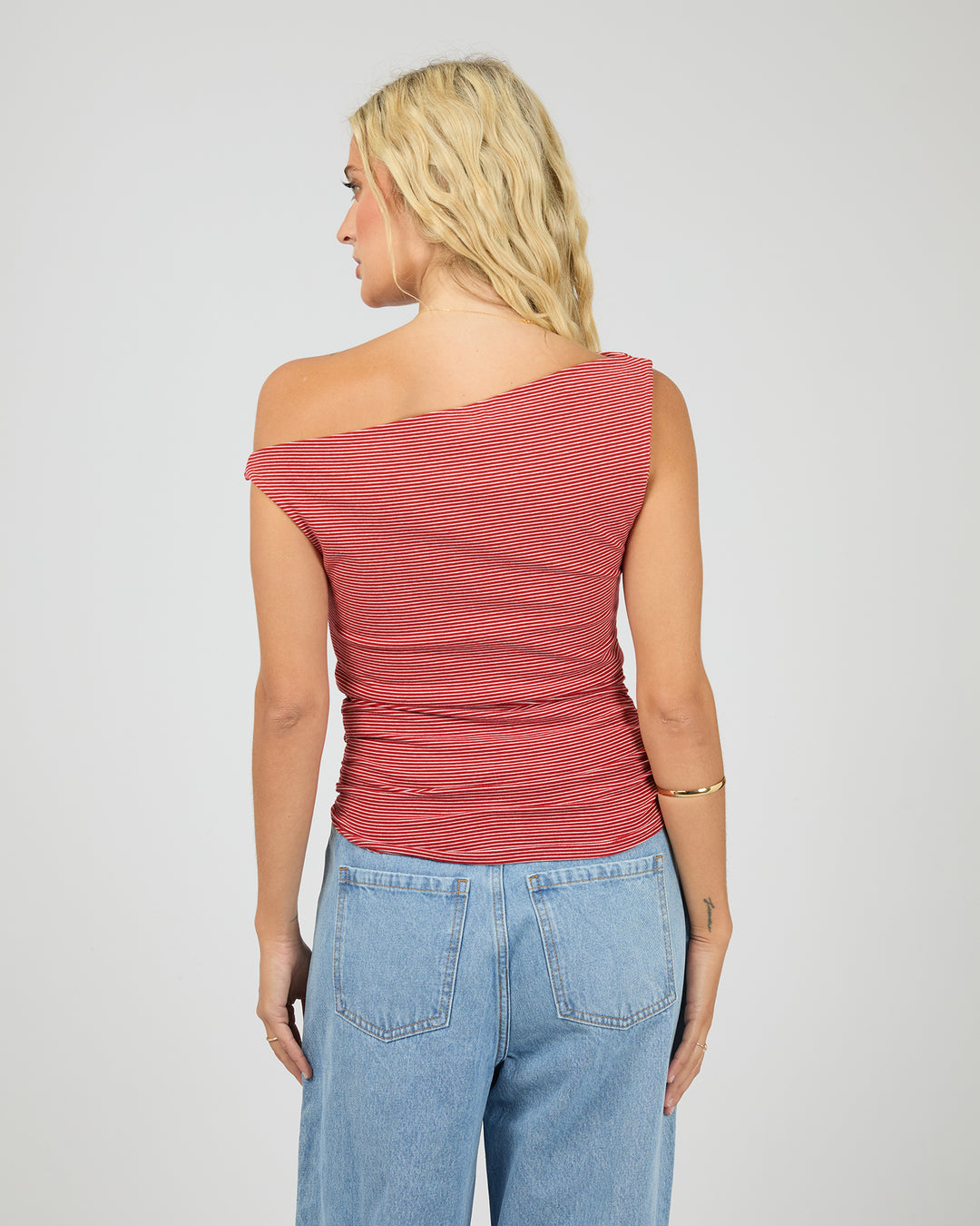 Kylie Stripe Top Red
