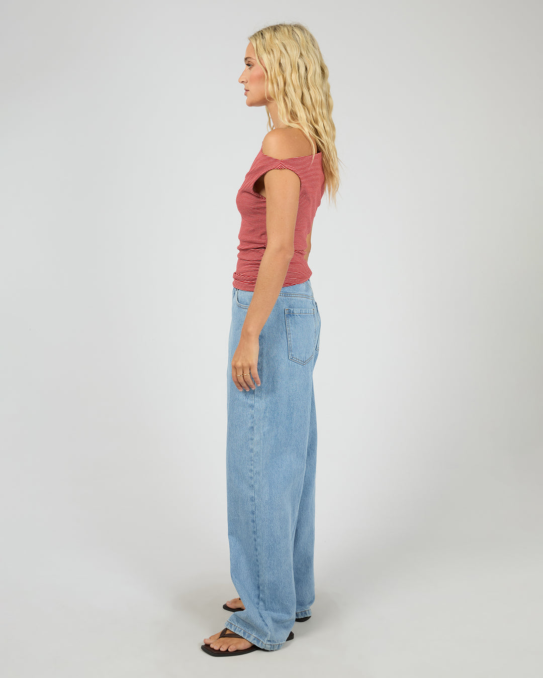 Kylie Stripe Top Red