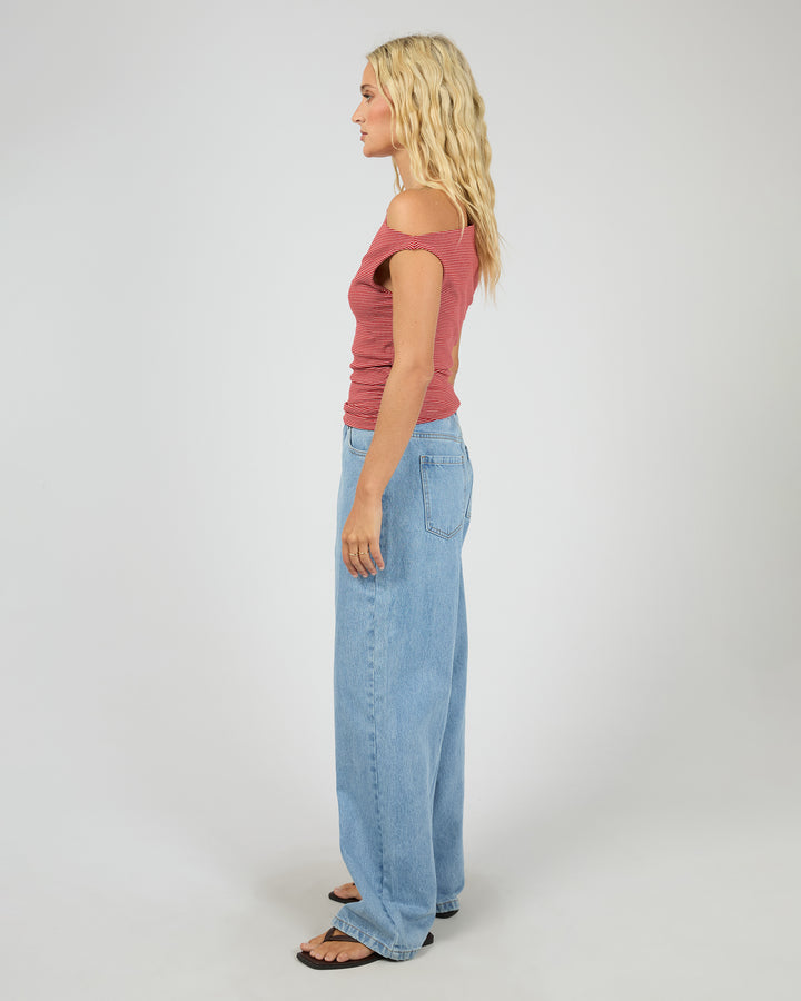Kylie Stripe Top Red