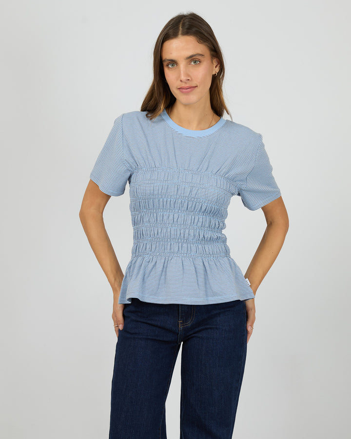 Lipa Stripe Tee Blue