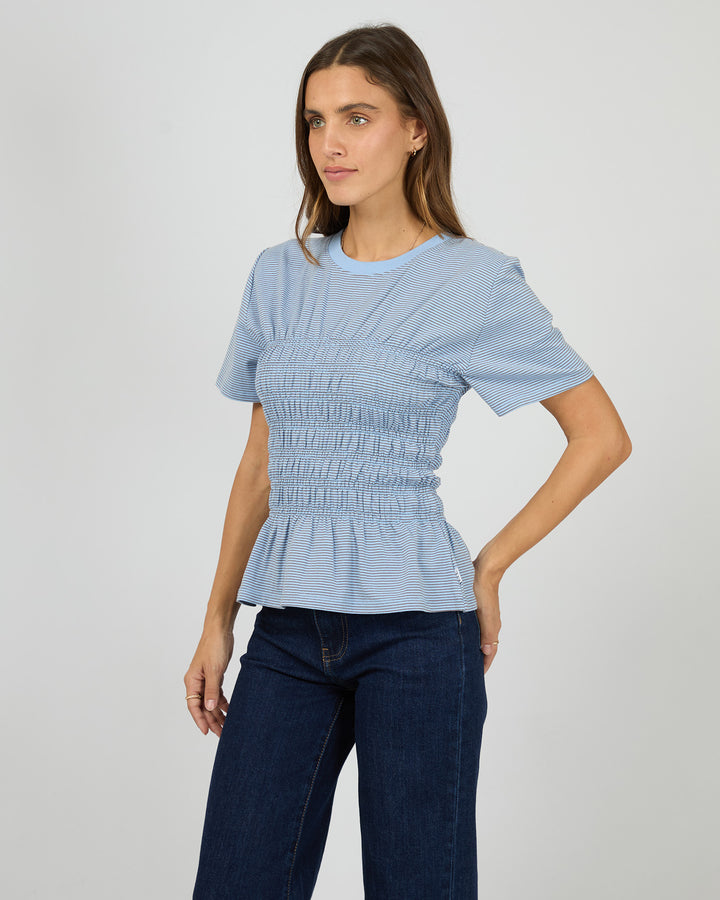Lipa Stripe Tee Blue