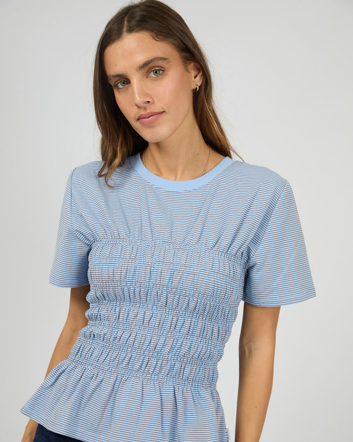Lipa Stripe Tee Blue