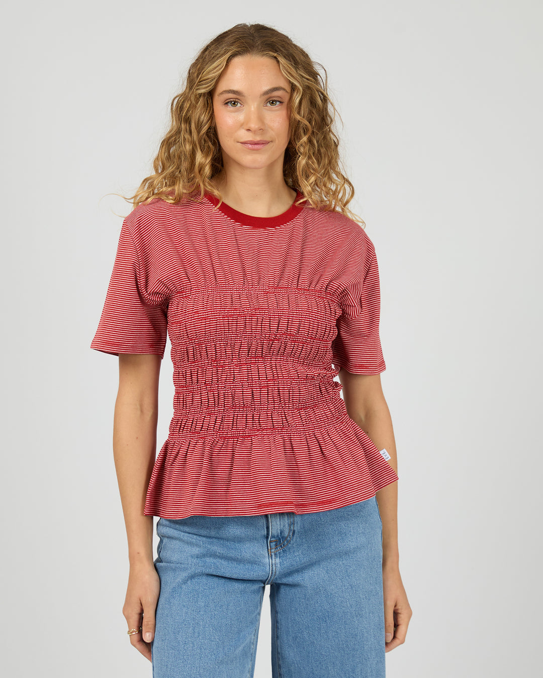 Lipa Stripe Tee Red