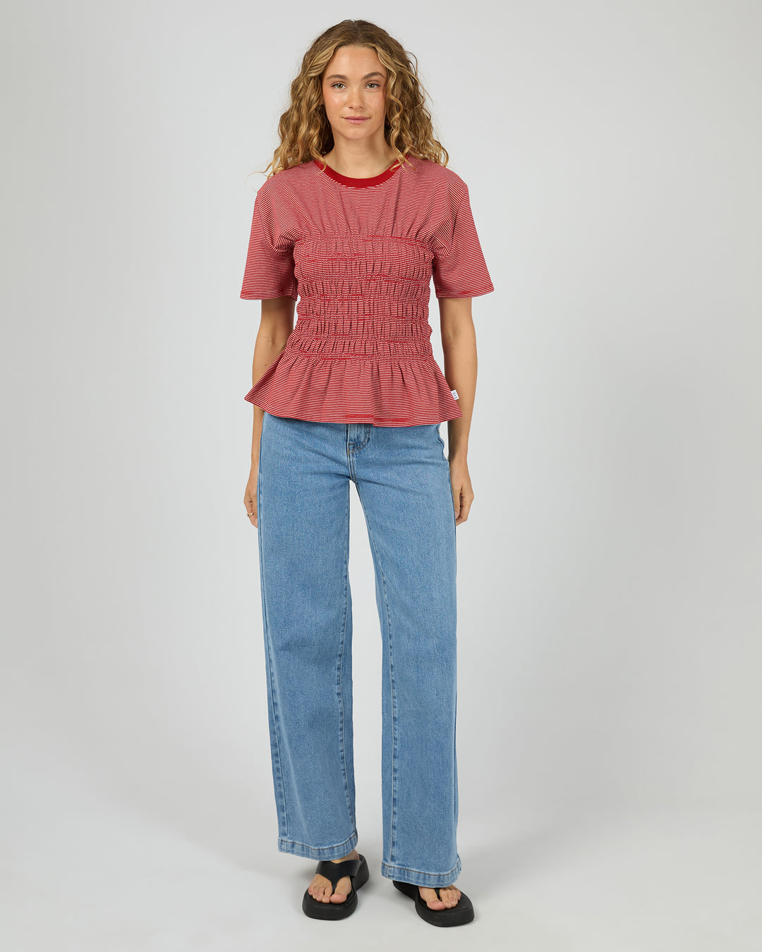 Lipa Stripe Tee Red
