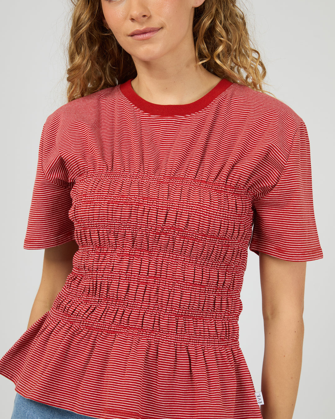Lipa Stripe Tee Red