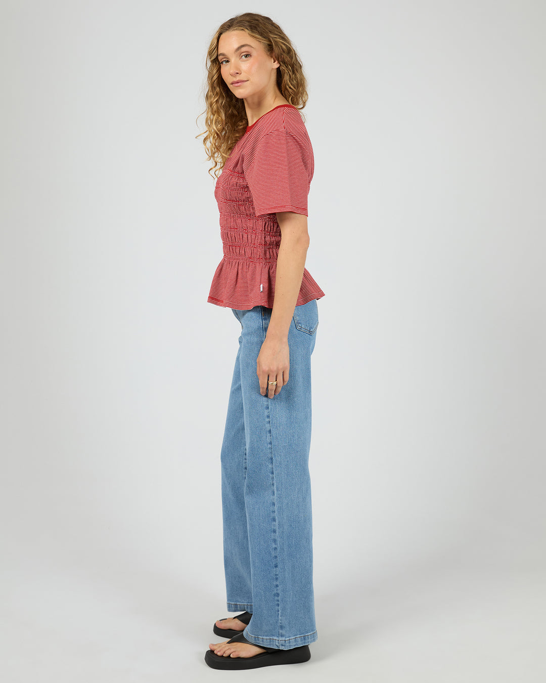 Lipa Stripe Tee Red