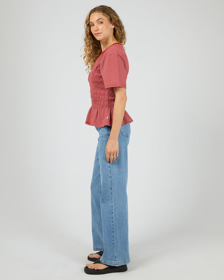 Lipa Stripe Tee Red