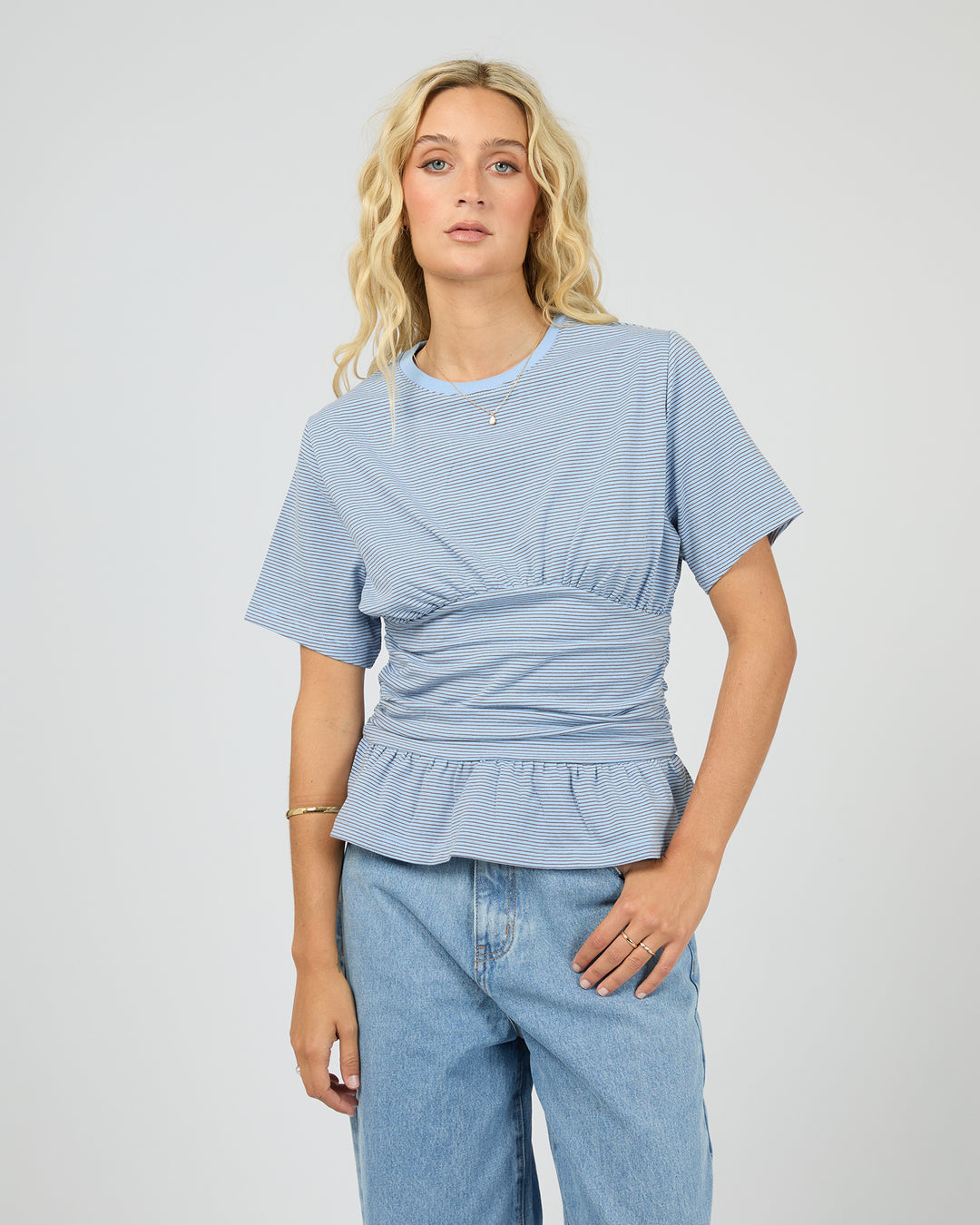 Tyler Stripe Tee Blue