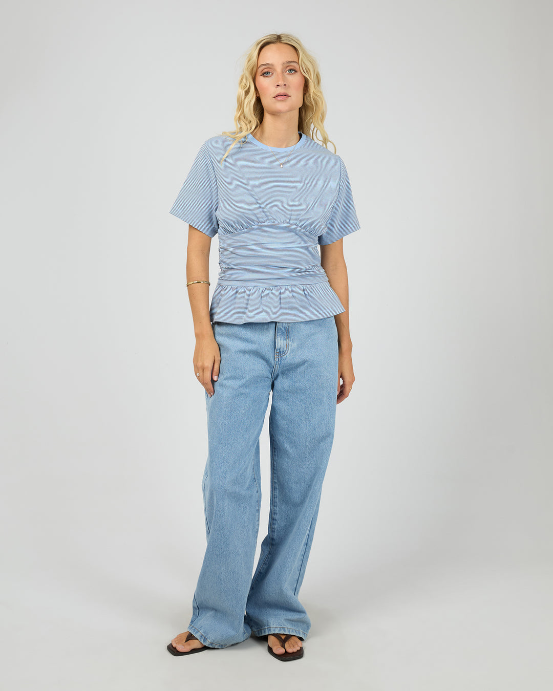 Tyler Stripe Tee Blue