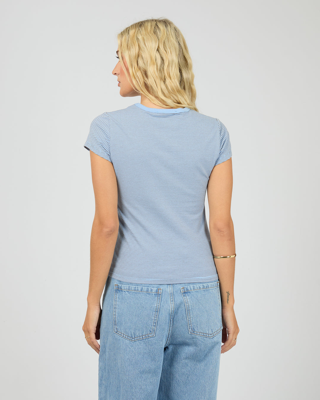 Sami Stripe Tee Blue