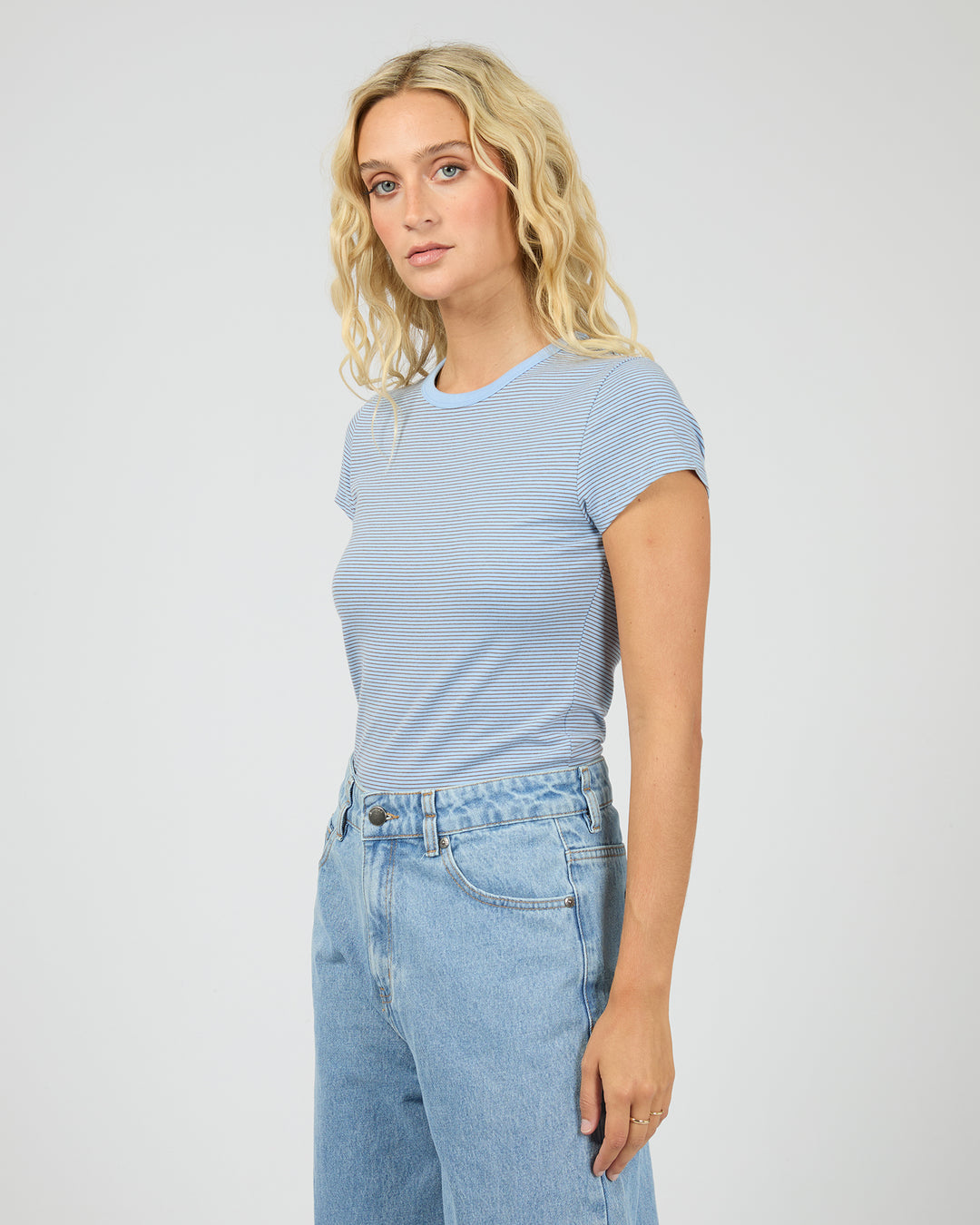 Sami Stripe Tee Blue