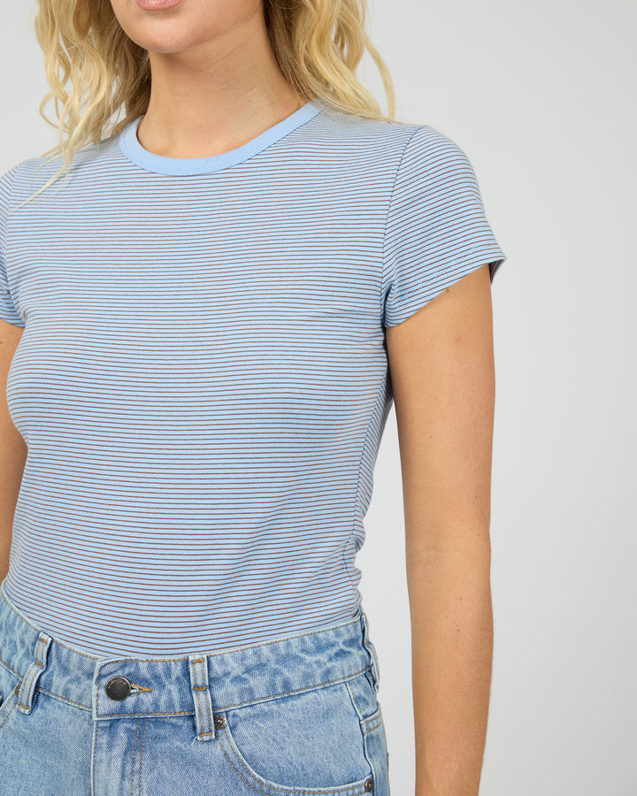Sami Stripe Tee Blue