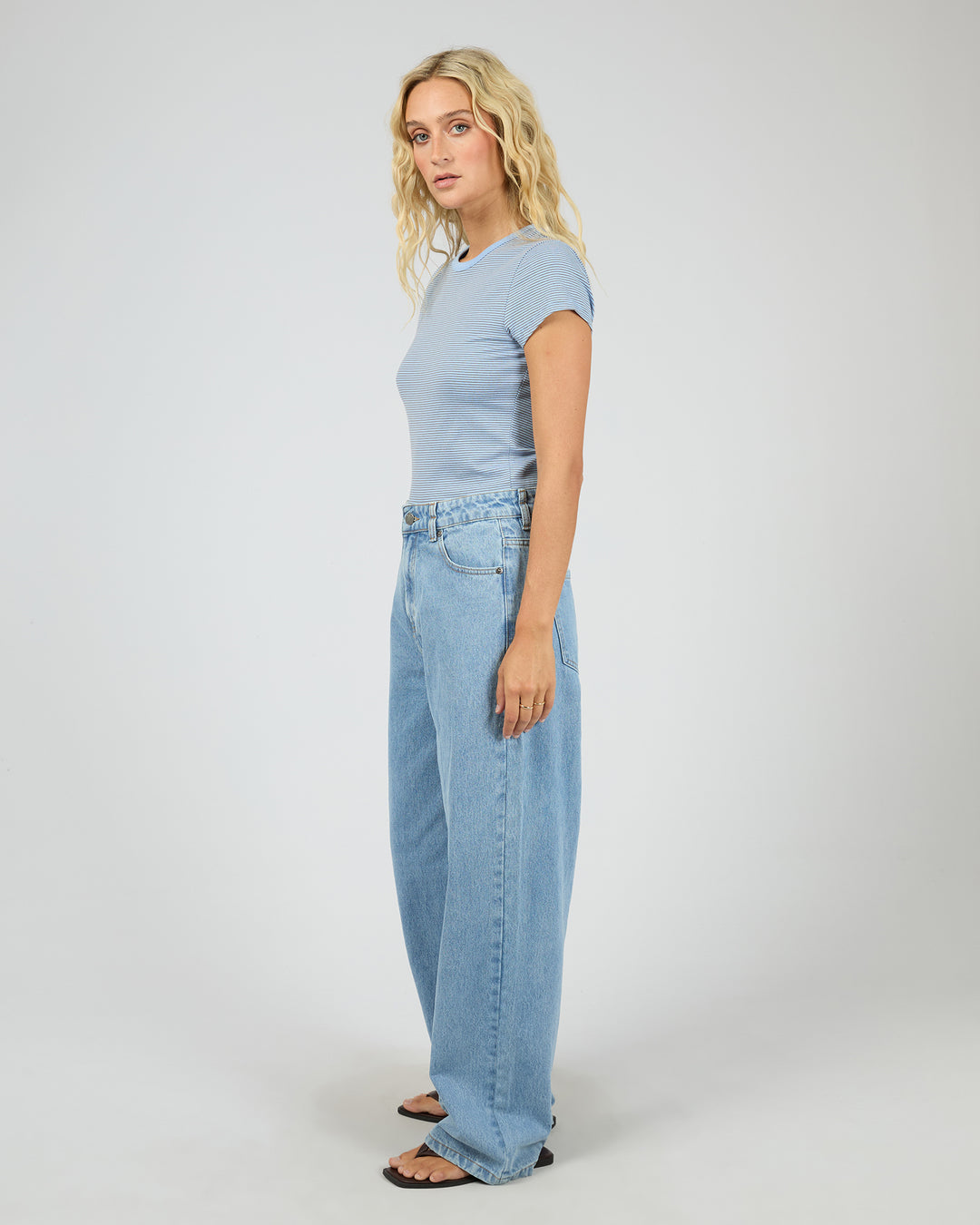 Sami Stripe Tee Blue
