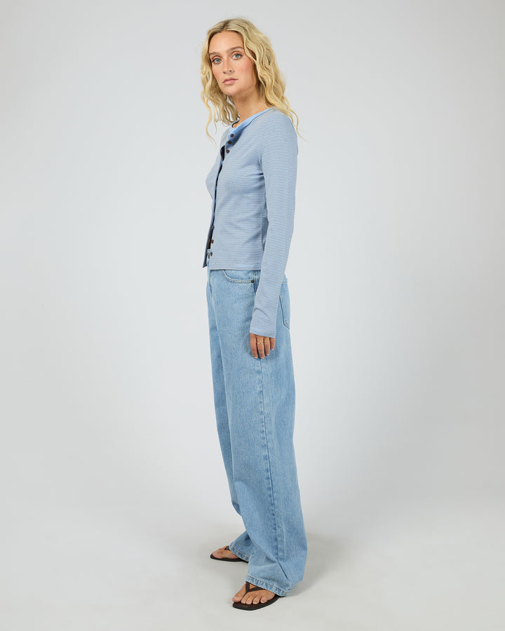 Sami Stripe Long Sleeve Top Blue