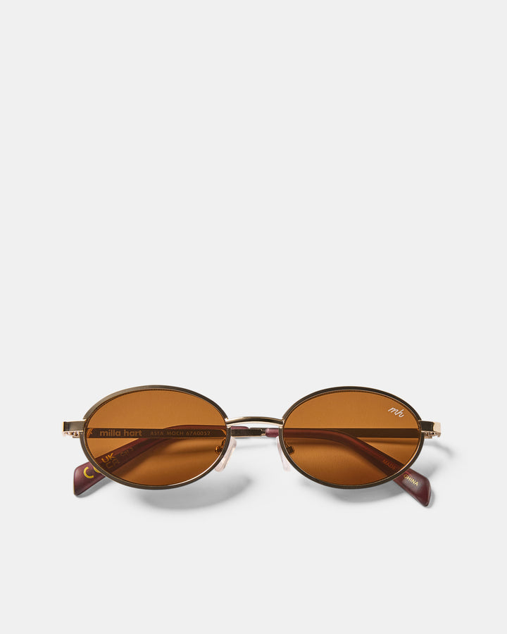 Asta Sunglasses Mocha Gold/Smoke-Brown