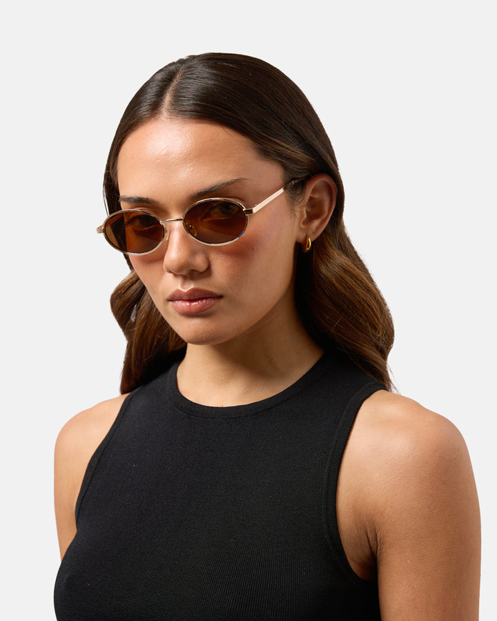 Asta Sunglasses Mocha Gold/Smoke-Brown