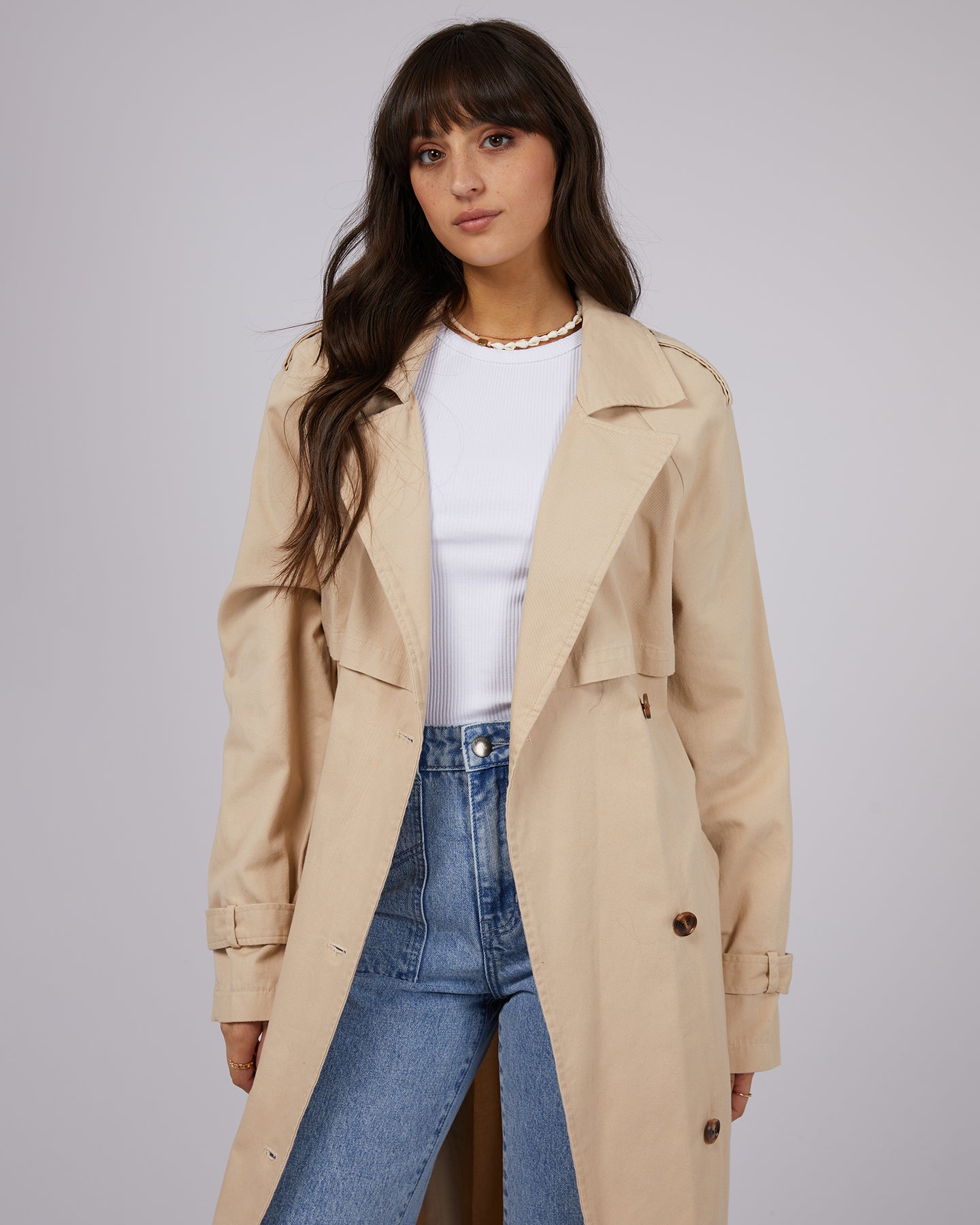 Tan trench coat clearance womens