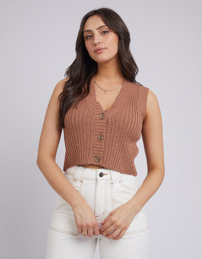 Tilly Knit Vest Tan