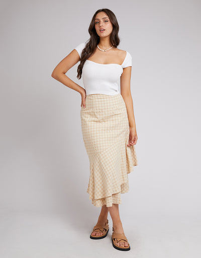 Georgette Maxi Skirt Oatmeal