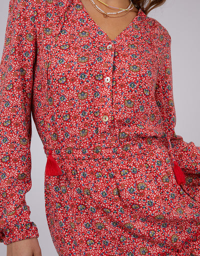 Rosanna Floral Print Mini Shirt Dress