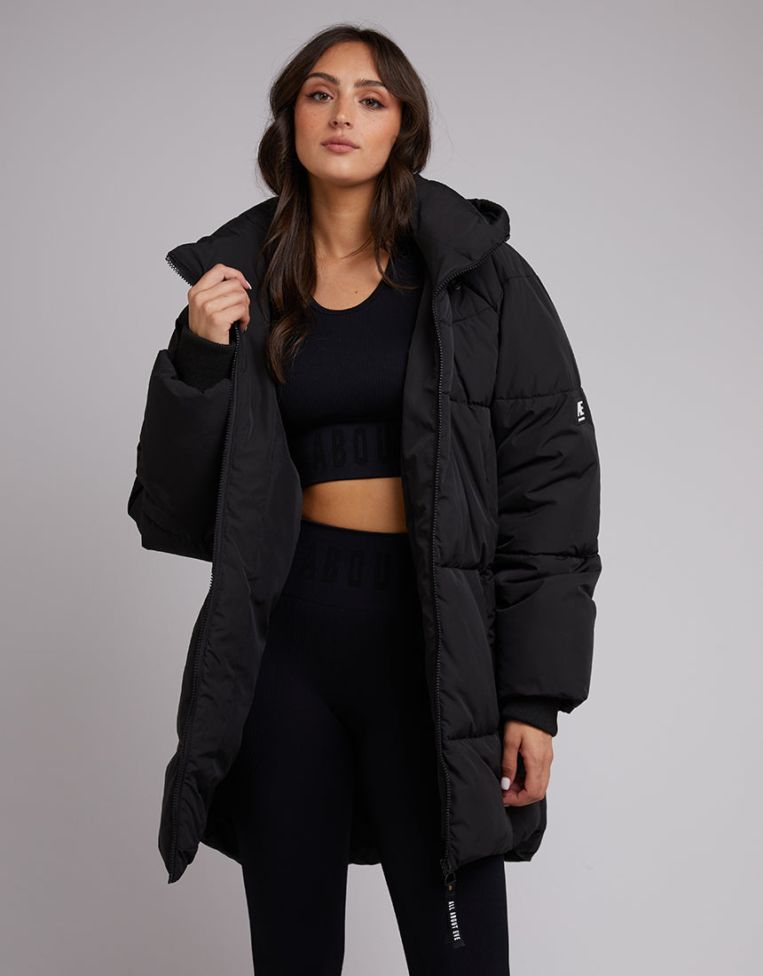 Remi Luxe Midi Puffer Black | Buy Online | All About Eve Clothing