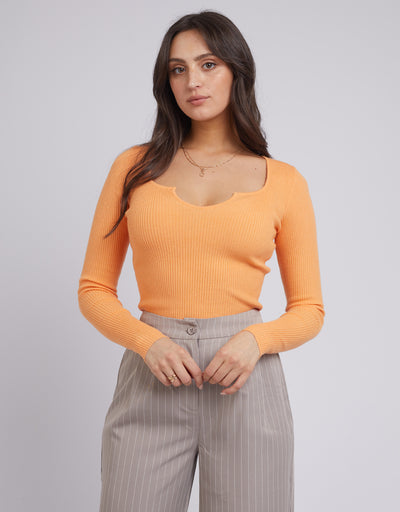 Mae Knit Top Orange