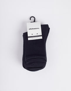 Aae Ankle Socks 3 Pk Black