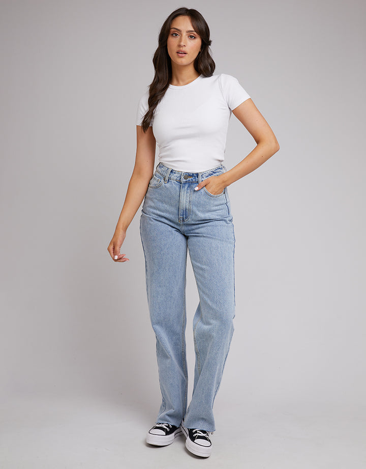 Eve Rib Baby Tee White
