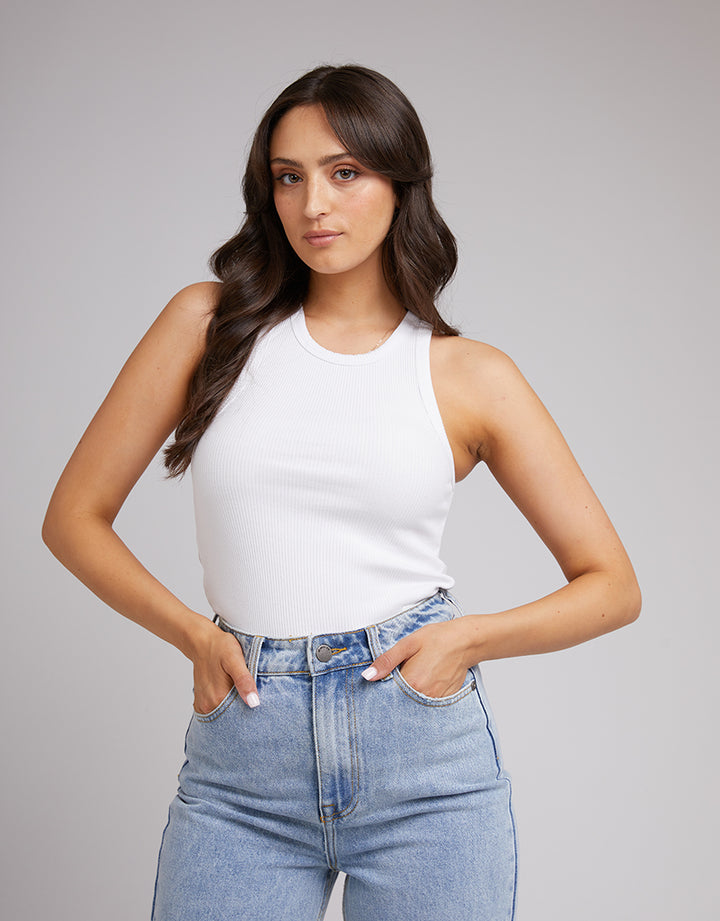 Eve Rib Baby Tank White