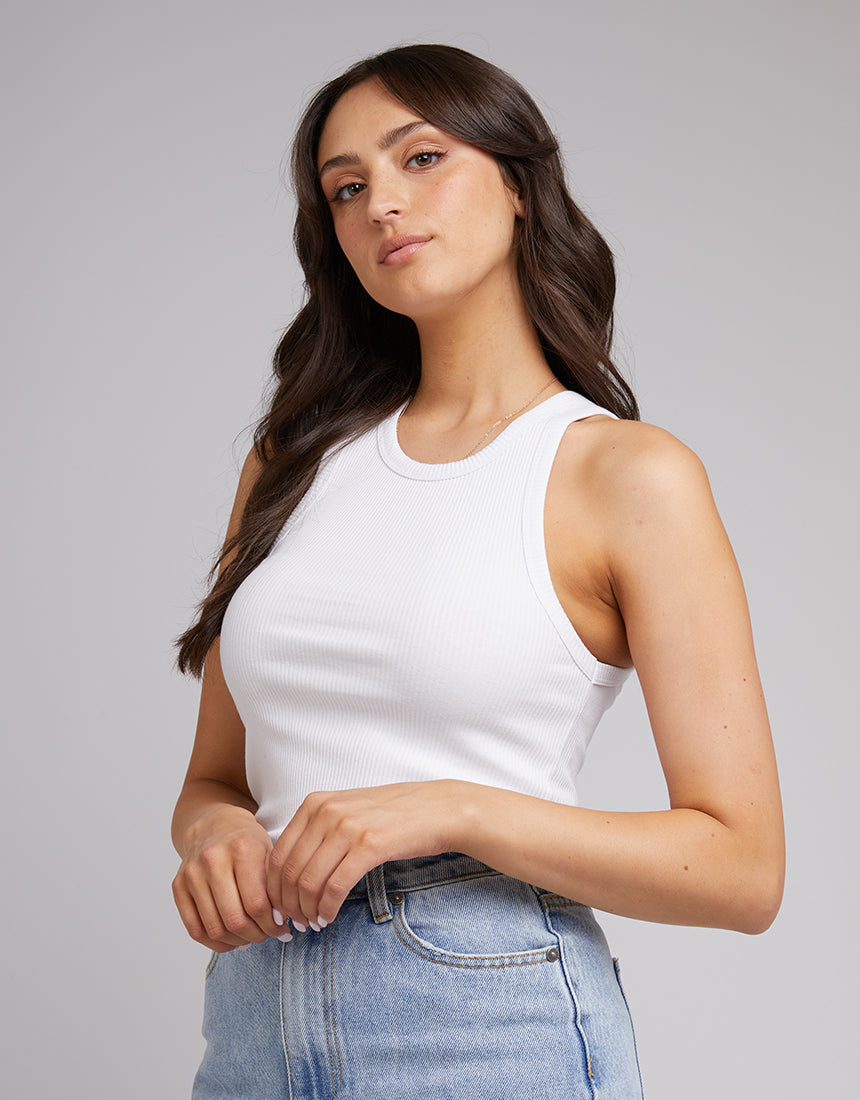 Eve Rib Baby Tank White